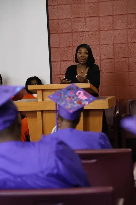 Graduates seated during the celebration